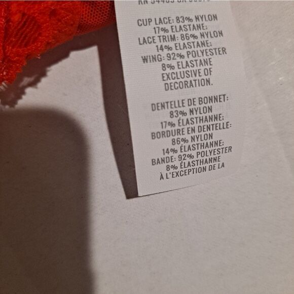 Aerie Real Power Lace Strappy Balconette Bra in Red NWT size 32D - Picture 7 of 7